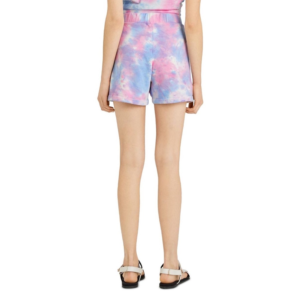 Sanctuary Womens Sunsoaker Tie Dye Fleece Lined Midi Shorts - Picture 2 of 5